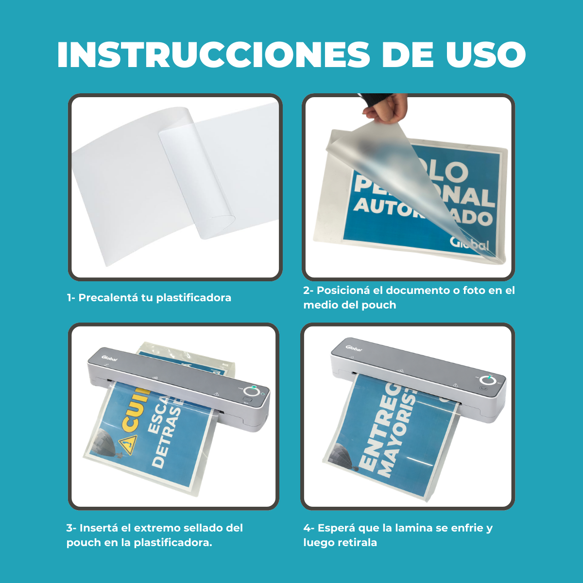 Laminadora Y Plastificadora En Caliente Y Frío A4 240mm con Cizalla y Redondeadora Incluída - Imagen 4