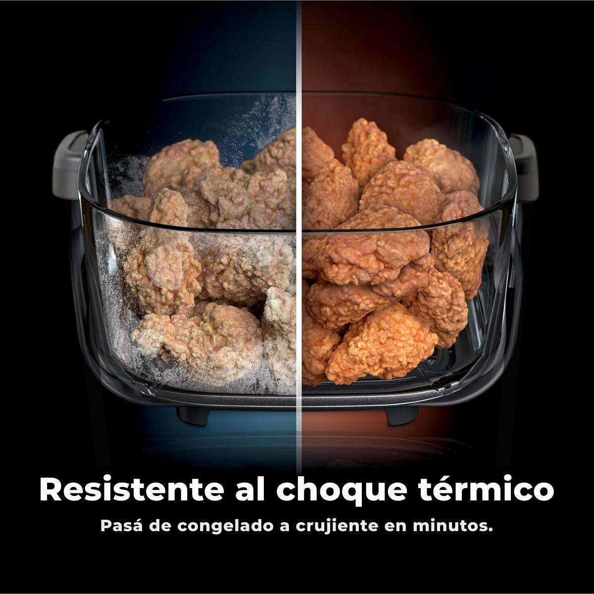 Airfryer Crispi Display Color Programable 4L + 1,5L Vidrio Templado 1500W - Imagen 4