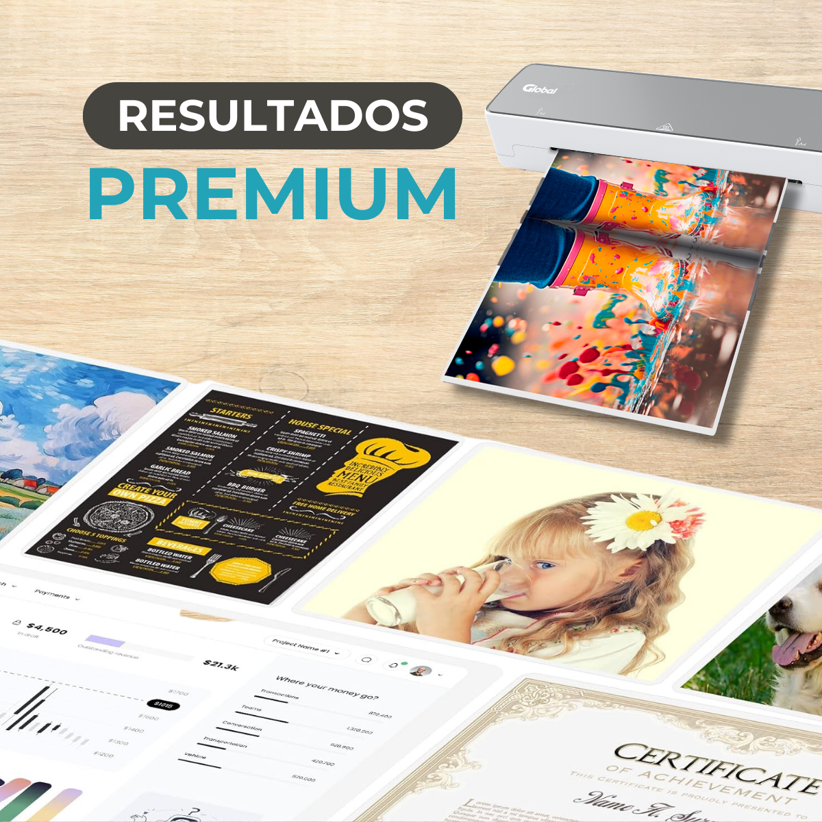 Laminadora Y Plastificadora En Caliente Y Frío A4 240mm con Cizalla y Redondeadora Incluída - Imagen 8