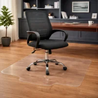 Kit Oficina: Sillón Ejecutivo Gerencial Tf101 + Alfombra Protectora para Habitación ó Oficina de Pvc - Color Transparente 90x120cm